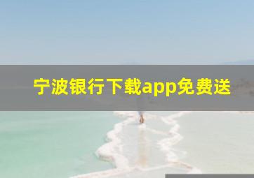 宁波银行下载app免费送