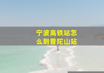 宁波高铁站怎么到普陀山站