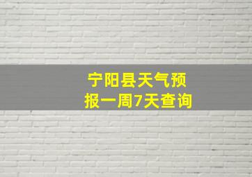 宁阳县天气预报一周7天查询