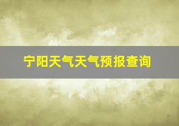 宁阳天气天气预报查询