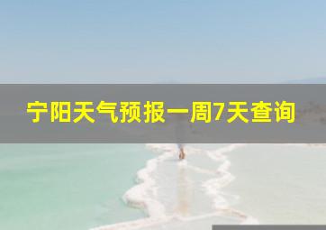 宁阳天气预报一周7天查询