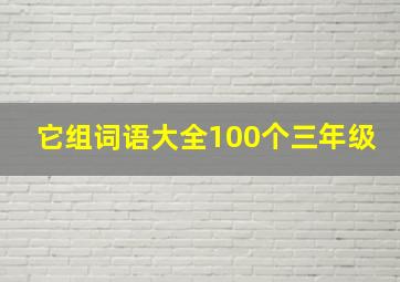 它组词语大全100个三年级