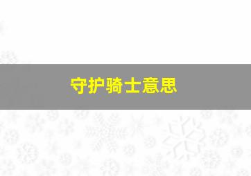 守护骑士意思