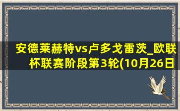 安德莱赫特vs卢多戈雷茨_欧联杯联赛阶段第3轮(10月26日)全场集锦