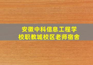 安徽中科信息工程学校职教城校区老师宿舍