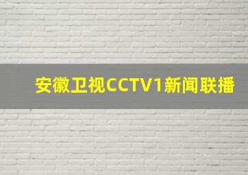 安徽卫视CCTV1新闻联播