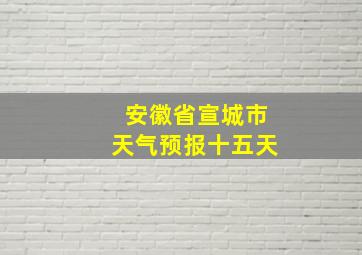 安徽省宣城市天气预报十五天