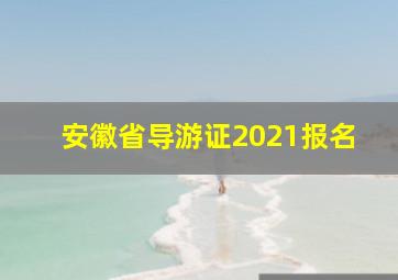 安徽省导游证2021报名