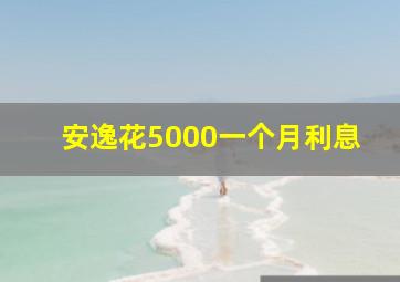 安逸花5000一个月利息