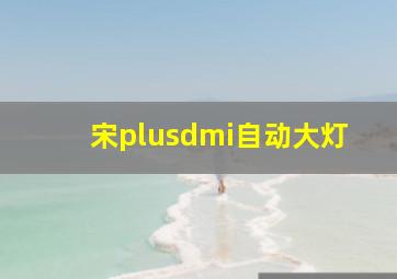 宋plusdmi自动大灯