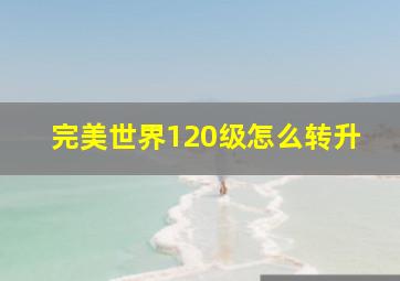 完美世界120级怎么转升