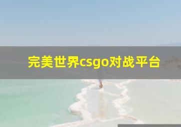 完美世界csgo对战平台