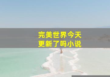 完美世界今天更新了吗小说