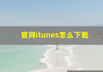 官网itunes怎么下载