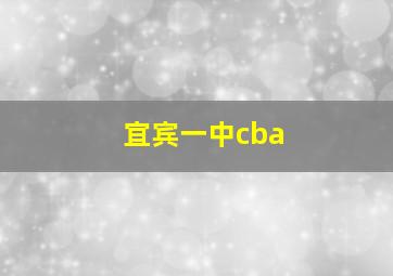 宜宾一中cba