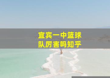 宜宾一中篮球队厉害吗知乎