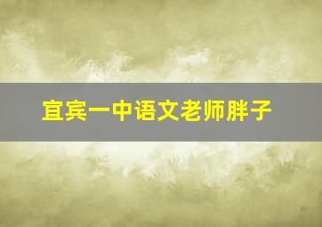 宜宾一中语文老师胖子