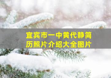 宜宾市一中黄代静简历照片介绍大全图片