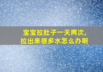 宝宝拉肚子一天两次,拉出来很多水怎么办啊