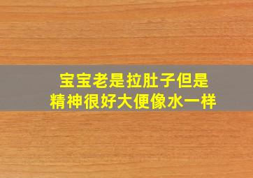 宝宝老是拉肚子但是精神很好大便像水一样