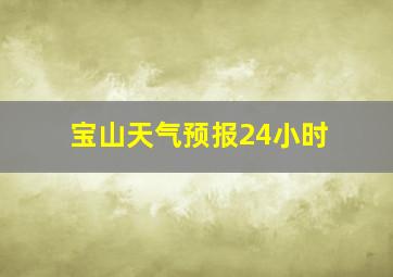 宝山天气预报24小时