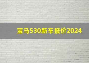 宝马530新车报价2024