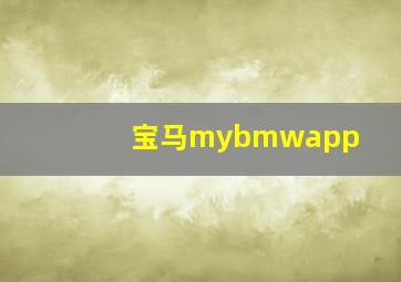 宝马mybmwapp