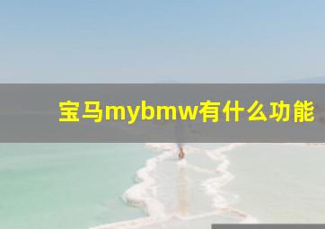 宝马mybmw有什么功能