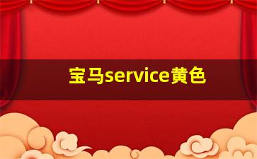 宝马service黄色