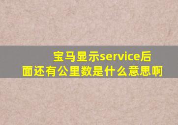 宝马显示service后面还有公里数是什么意思啊