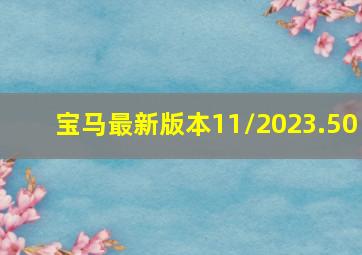 宝马最新版本11/2023.50