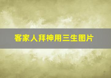 客家人拜神用三生图片