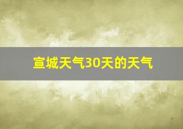 宣城天气30天的天气