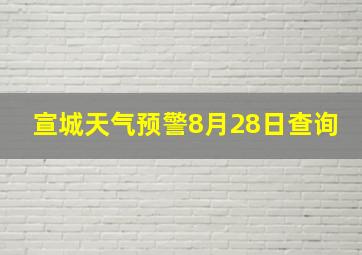 宣城天气预警8月28日查询