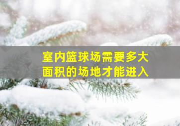 室内篮球场需要多大面积的场地才能进入