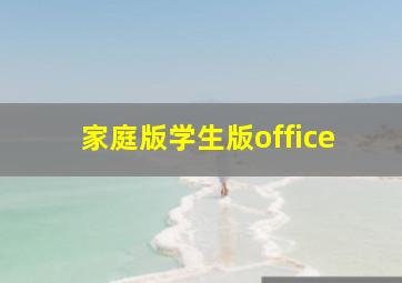 家庭版学生版office