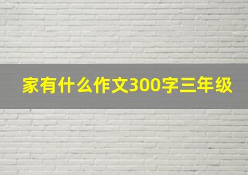 家有什么作文300字三年级