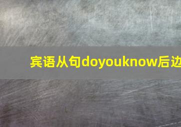 宾语从句doyouknow后边