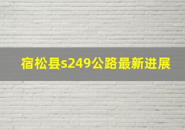 宿松县s249公路最新进展