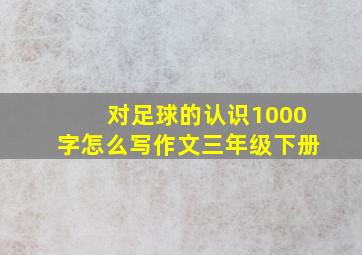 对足球的认识1000字怎么写作文三年级下册