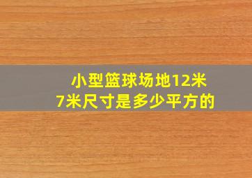 小型篮球场地12米7米尺寸是多少平方的