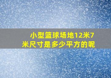 小型篮球场地12米7米尺寸是多少平方的呢