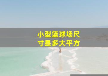 小型篮球场尺寸是多大平方