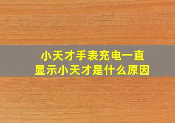 小天才手表充电一直显示小天才是什么原因