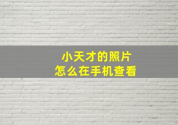 小天才的照片怎么在手机查看