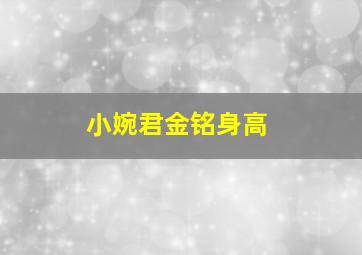 小婉君金铭身高