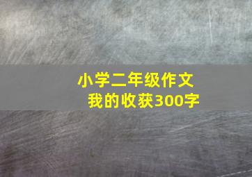 小学二年级作文我的收获300字