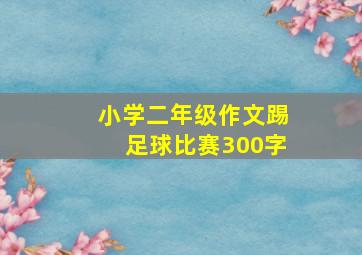 小学二年级作文踢足球比赛300字