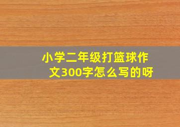 小学二年级打篮球作文300字怎么写的呀