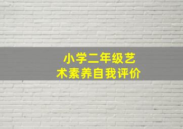 小学二年级艺术素养自我评价